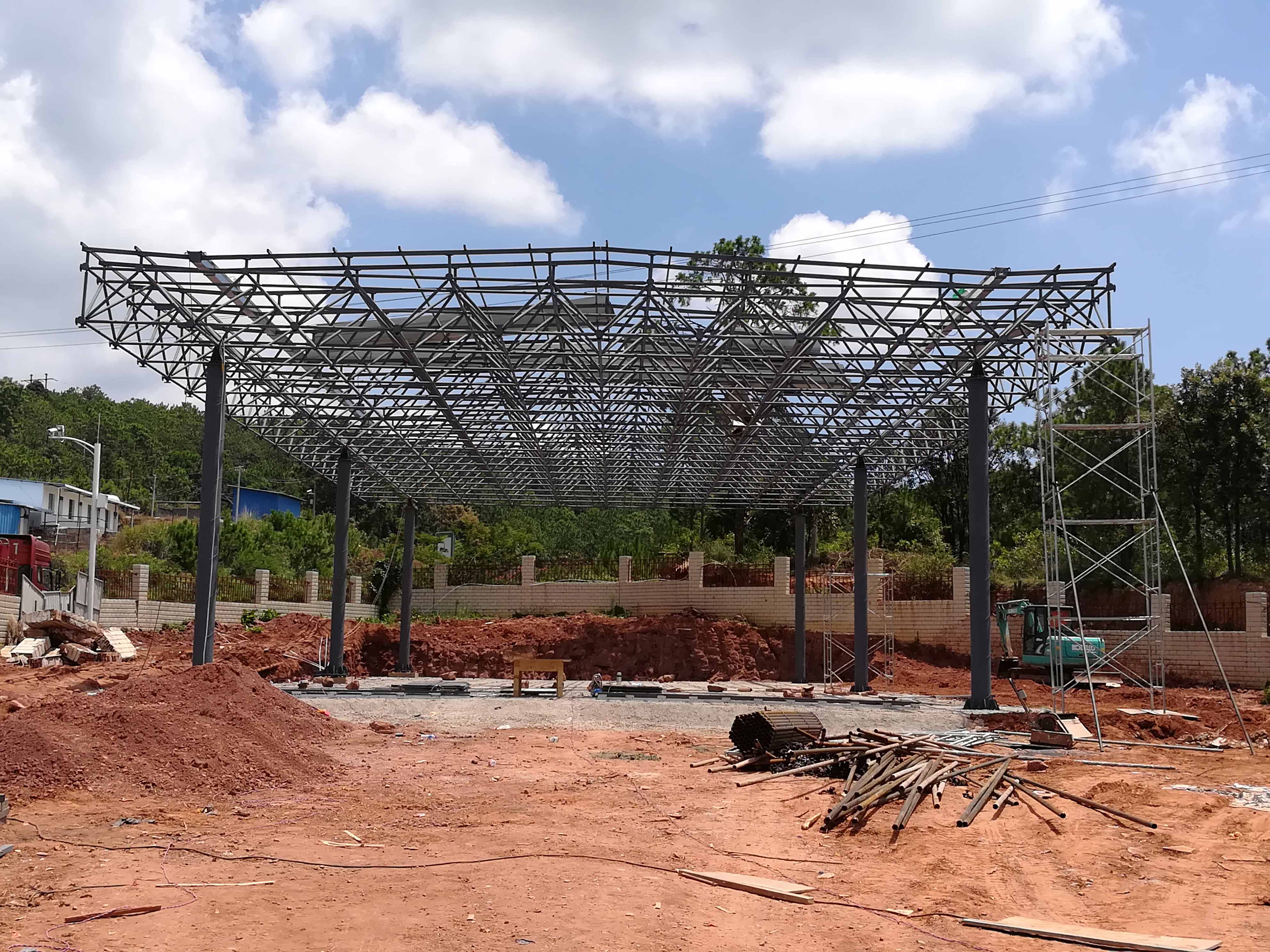 西青加油站网架屋面