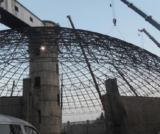 西青网架分条或分块安装法